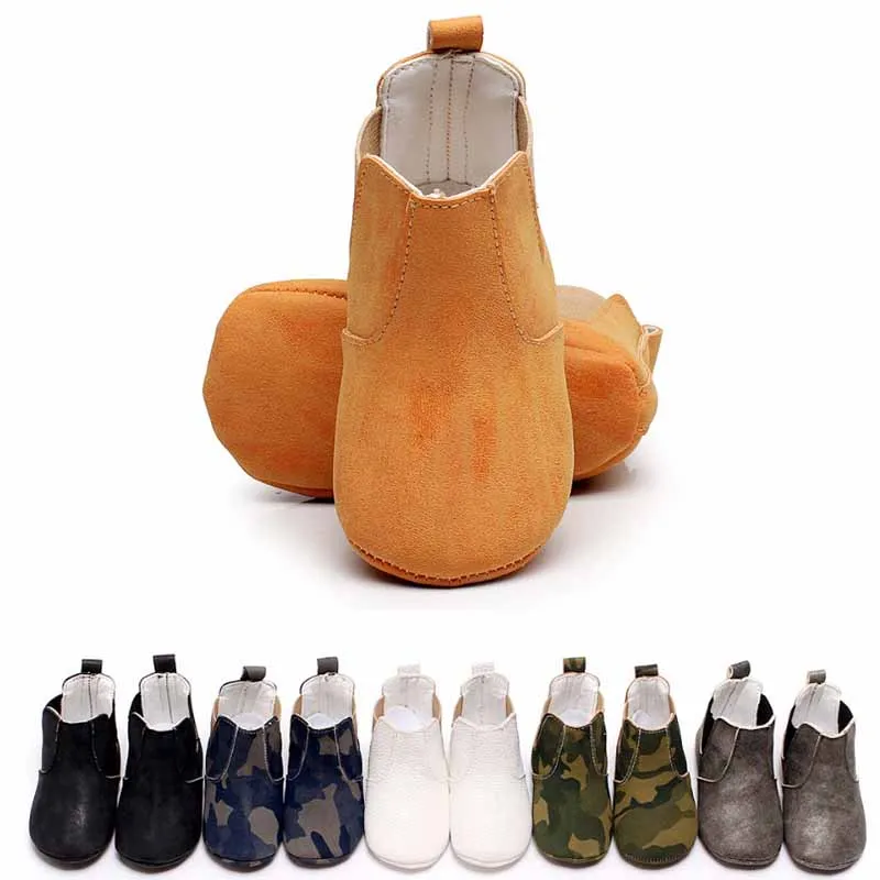 

Baby Boys Girls Shoes First Walkers Boots Booties Autumn Winter PU Leather Soft Sole Newborn Infant Toddler Moccasins Footwear