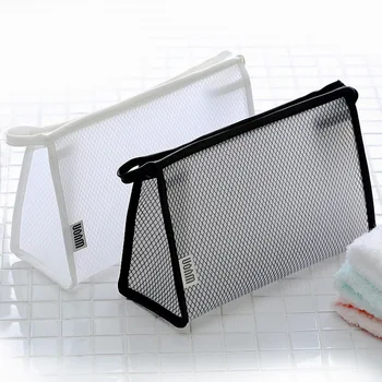 

Transparent Mesh PVC Waterproof Portable Cosmetic Bag Storage Package 2020 Outdoor Lipstick Packet Women Party Bag B765