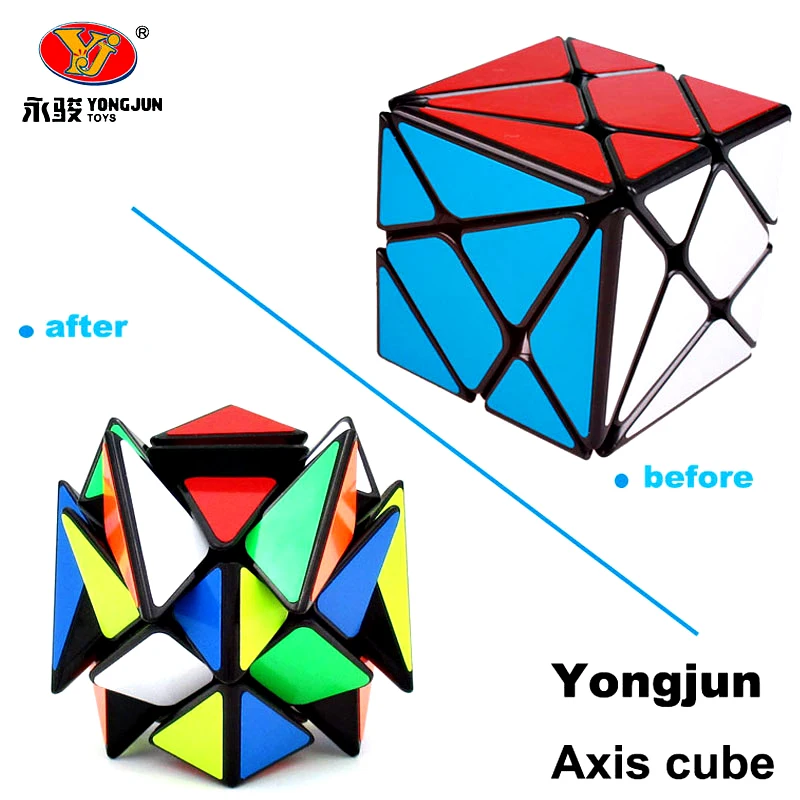 

YongJun YJ Axis Magic Puzzle Cube Change Irregularly Jinggang Professional Speed Cubo Migico Black With Frosted Sticker