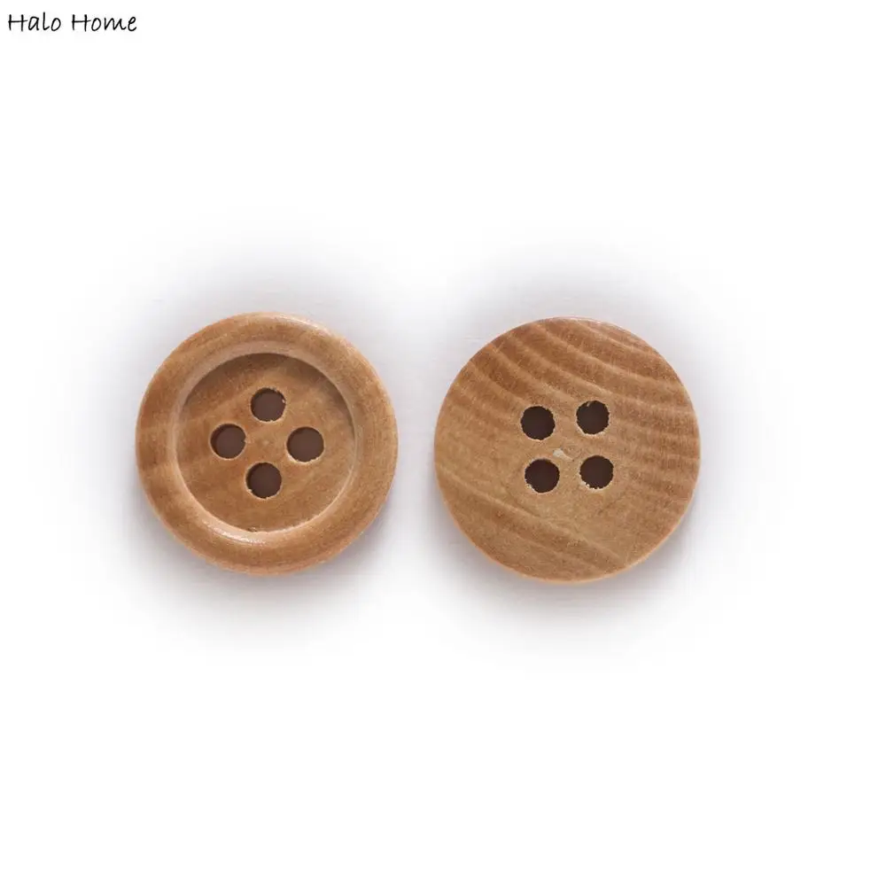 2 Hole Solid Wooden Buttons Sewing Scrapbook Clothing Crafts handwork 10-25mm