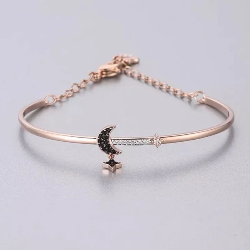 Микро инкрустированные высокого класса звезда браслет с Луной Женская звезда браслет с Луной ins