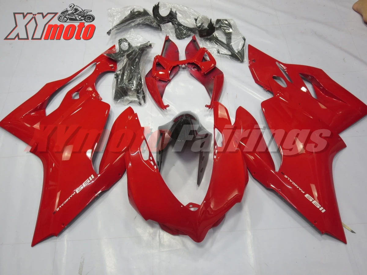 Motorcycle Fairing Kit For Ducati 899 1199 1299 12 13 14 Injection ABS Fairings 2012- All Gloss Red Bodyworks