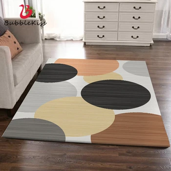 

Bubble Kiss Carpets For Living Room Nordic Style Simple Floor Mat Color Circle Rug Black Gray Yellow Home Dining Table Decor Rug