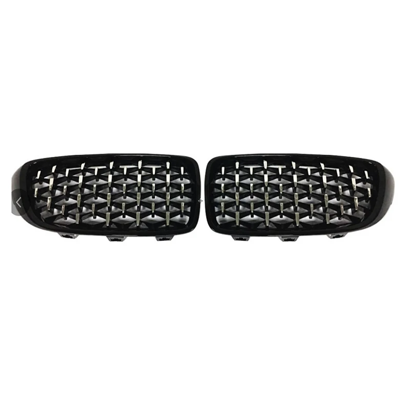 A Pair Car Front Bumper Kidney Grille For BMW F32 F33 F36 F80 F82 F83 M3 M4 2014-2020 Diamond Style Racing Grills Car Styling