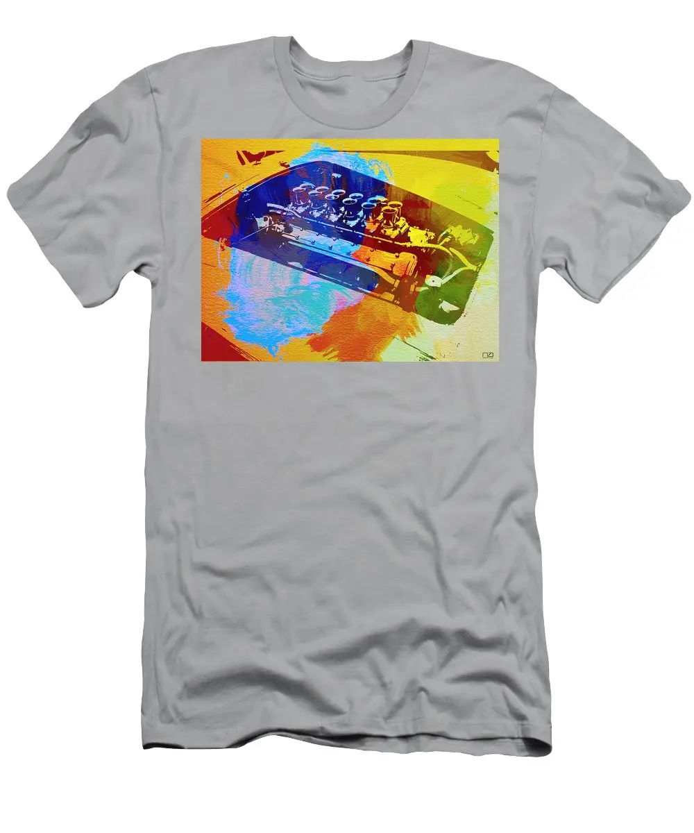 Мужская футболка с акварельным двигателем Ferrari |