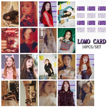 

Kpop GIDLE Paper Lomo Photo Card Minnie HD Photograph Cards Poster 16pcs