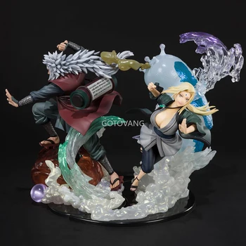 21cm Anime Naruto ZERO Shippuden three endure Jiraiya Tsunade Orochimaru Relation PVC Action Figure Collection Model Toys Gifts naruto shippuden jiraiya gama bunta jiraya naruto action figure pvc collectible model toy