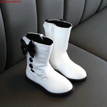 

Girls Fashion Bow Warm Snow Boots Size 26-36 New Winter Children's Shoes Princess Boots Waterproof Boot Kids