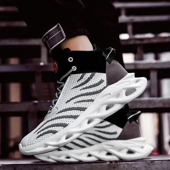 

Fly Woven Breathable MEN'S SHOES Spring Korean-style Trendy Shoes 2020 New Style Men Basketball Shoes Hight-top Breathable Casua