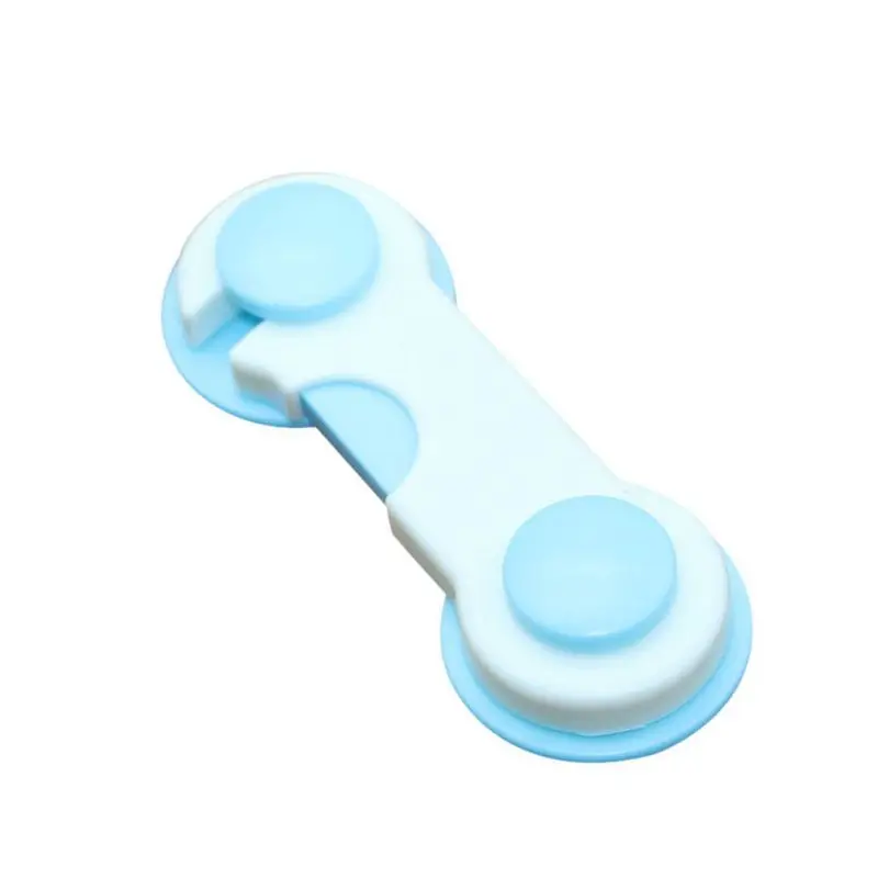 ABS Material Cabinet Door Lock Child Safety Proof Drawer Cabinets Oven Toilet Sea Cabinet Refrigerator Two-Color Open Plane Lock - Цвет: Blue And White
