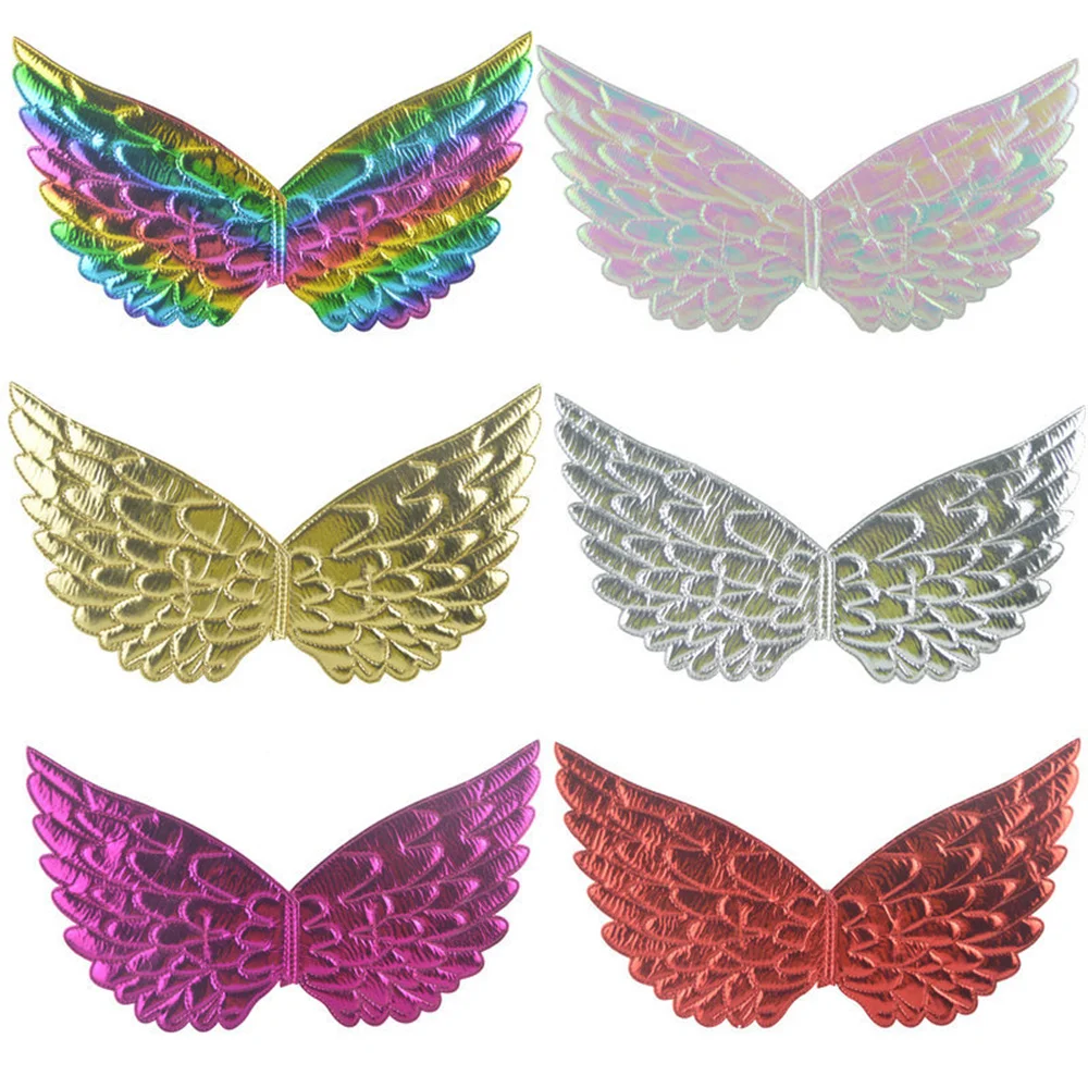 Ragazze Rainbow Unicorn Wings Cute Birthday Party Decoration Kid Dress Up Toy Cosplay Photo Prop Boy Girls Angel Wings