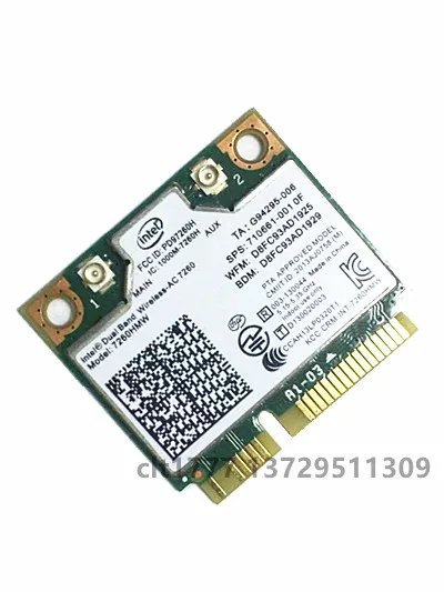Двухдиапазонная беспроводная сетевая карта Intel Intel7260HMW 7260AC 5G 876M Bluetooth 4,0 mini Pci-e