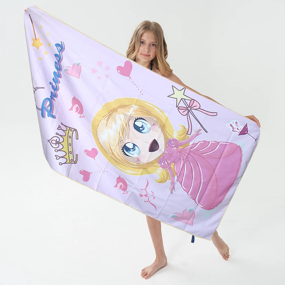 Zipsoft Beach Towel Microfiber Towels Printed Traveling Quick Dry Sport Swimming Bath Camping Christmas Gift Cartoon Larger Size