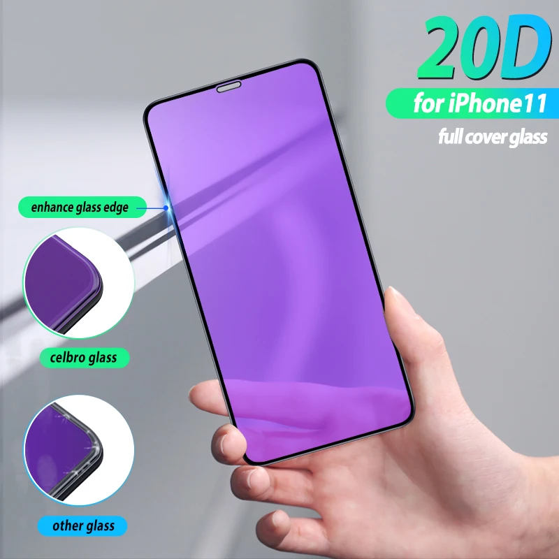 Анти-синее стекло для iphone 11 Pro макс. закаленное стекло для iphone 11 iphone 11 Защитная пленка для экрана 6,5 6,1 5,8