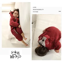 Oeak; милый комбинезон с капюшоном для новорожденных; куртка; Верхняя одежда для маленьких мальчиков и девочек; новое зимнее плотное пальто; теплый хлопковый комбинезон для малышей