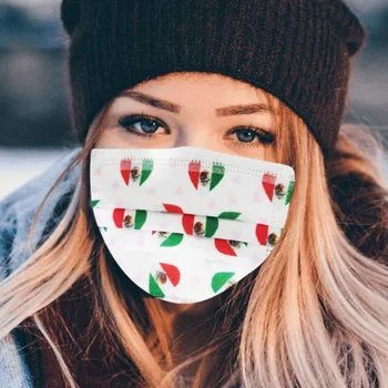 

Adult Mask Printing Disposable Face Mask Disposable Respirator Industrial 3ply Ear Loop 50PCS FaceMask Маски Mascherine