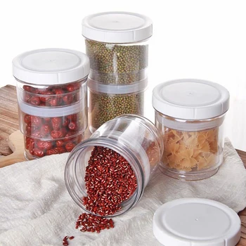 

Vacuum Food Storage Compression Container Cup with Lids Airtight Adjustable Sealed Plastic Cup Storage Supplies Home XHC