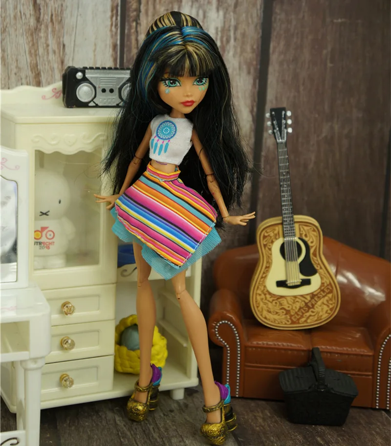 Monstering High Doll Clothes Handmade Outfit Blouse Skirt Pants Personality Doll Clothing Set 1/6 Slim Doll DIY Decors 5