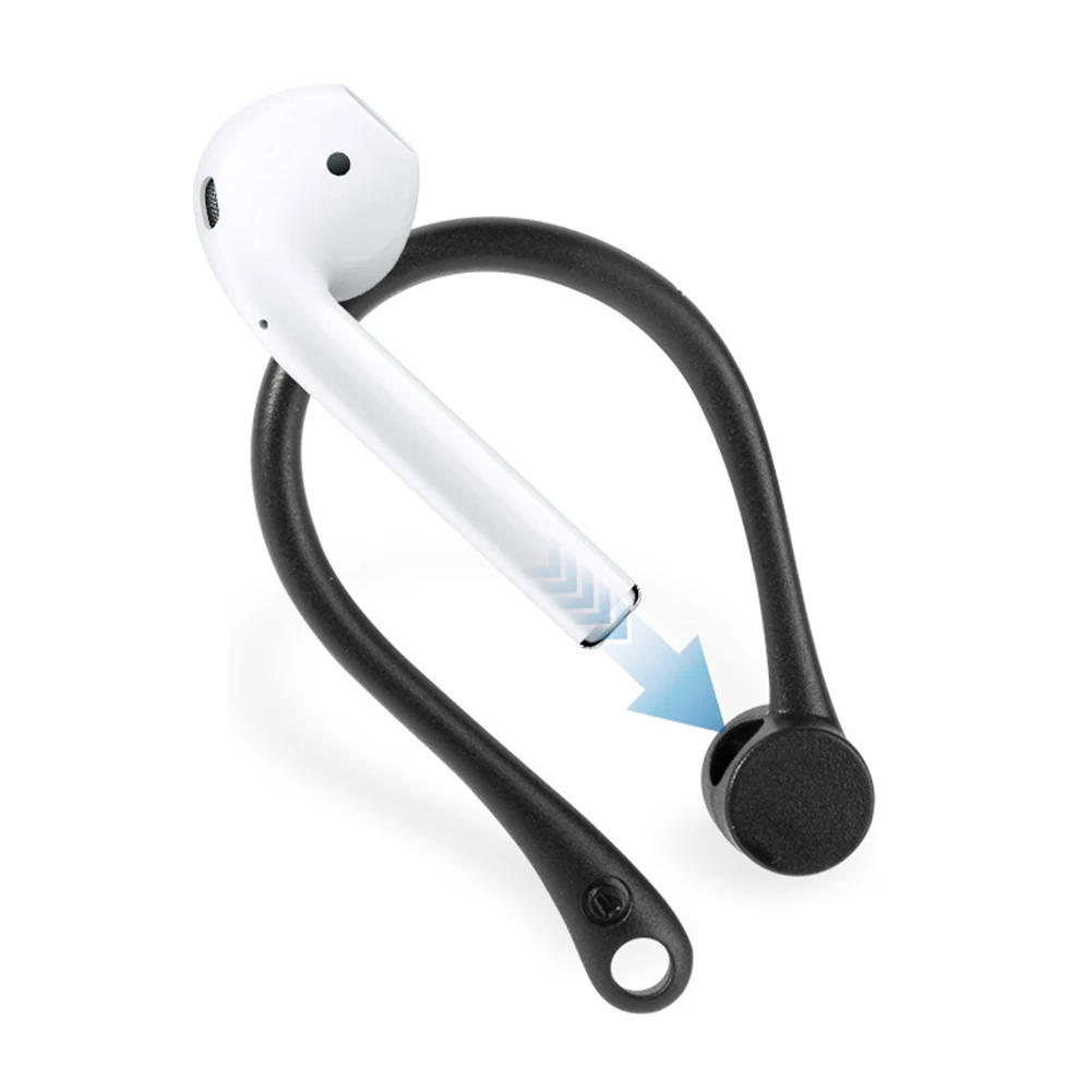 Держатель с заушным крючком для Apple AirPods 2 1, Мягкий ТПУ защитный держатель для наушников с крючками, надежная фиксация крючка для Airpods 1, 2, поддержка