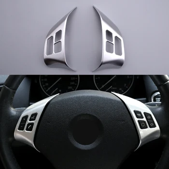 

1 Pair ABS Silver Car Steering Wheel Button Cover Trim Frame Sticker Fit for BMW 3 series E90 E84 2010 2011 2012 2013