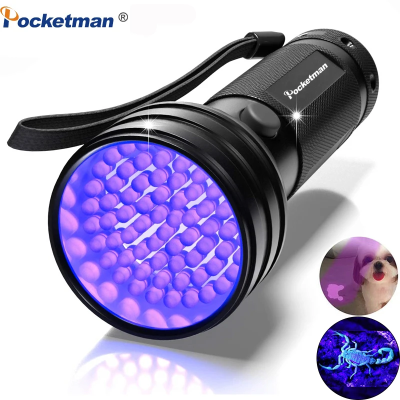 UV Flashlight Black Light 9 12 21 51 LED 395 nm Ultraviolet Torch Blacklight Detector for Dry Pets Urine&ampPet Stains Bed Bug | Лампы и