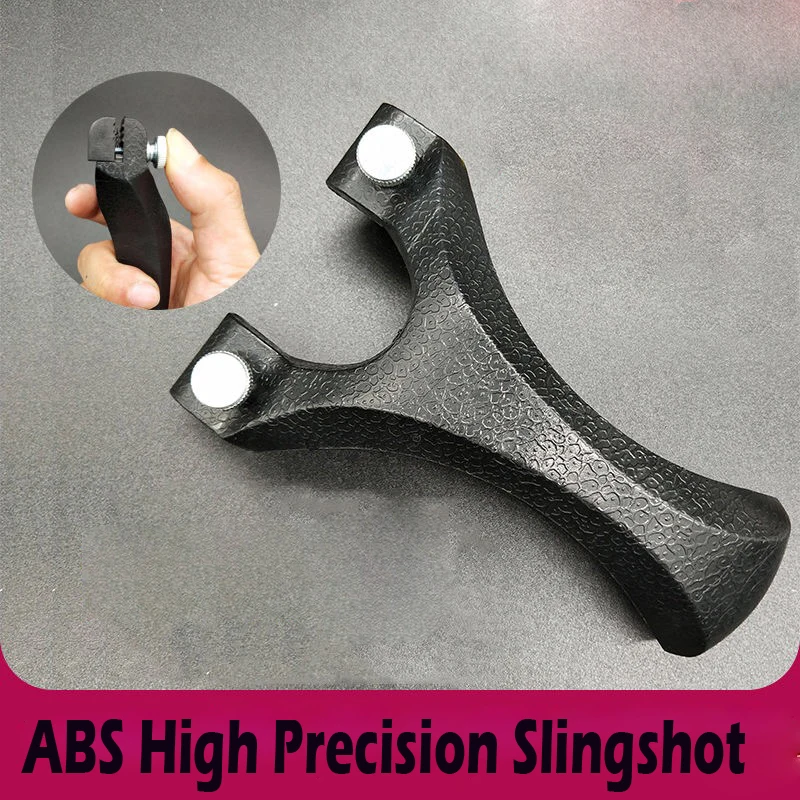 

2021 new ABS High Precision Slingshot Free Binding Quick Pressing Non Locking Throat Traditional Clip Flat Rubber Band Catapult