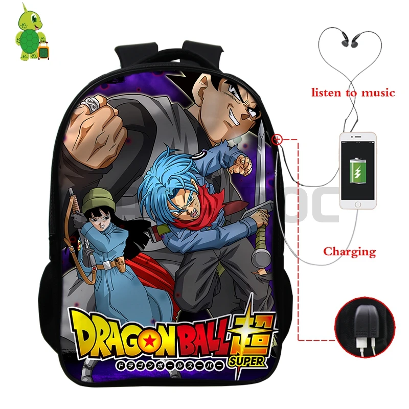 14 Dragon Ball Z рюкзак Super Mario многофункциональный USB зарядка наушников школьные сумки для подростков Super Saiyan vegeta Гоку дорожная сумка - Цвет: 14