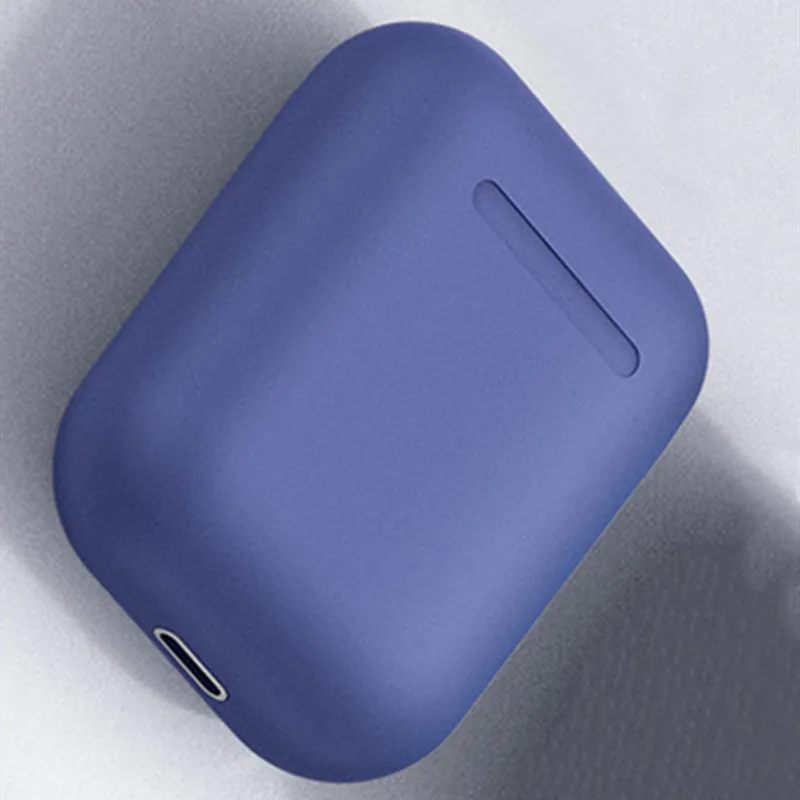 I12 tws матовые Bluetooth 5,0 наушники беспроводные наушники Handsfree отпечаток пальца сенсорные спортивные наушники 5d отличное качество звука - Цвет: darkblue Without box