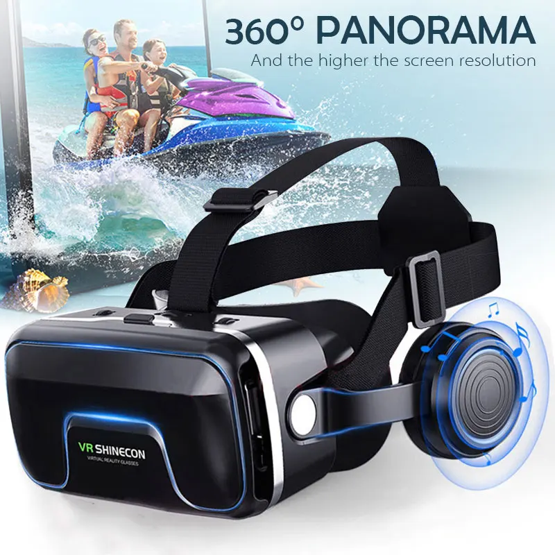 3D VR Glasses smart glasses Headset 360 degree Videos HiFi Stereo headset Original Virtual Reality Box | Электроника