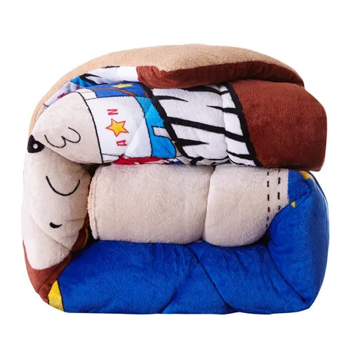 my kids comforter Утепленное зимнее одеяло, имитирующее овечья шерсть, теплое постельное одеяло camoFleece, одеяло AB, боковые верблюжьи лоскутные одеяла, домашний текстиль, фланель - Цвет: my kids comforter