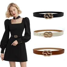 

Punk High Quality Women Belts Luxury Brand Waist Strap Diamond g Buckle Female Ladies Waistband All-match Jeans Black Belt