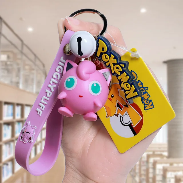 Authentic Pokemon Action Figure Pikachu Keychain Pokémon Keychain Squirtle Psyduck Keychain Backpack Pendant Model Car Keychains Jigglypuff