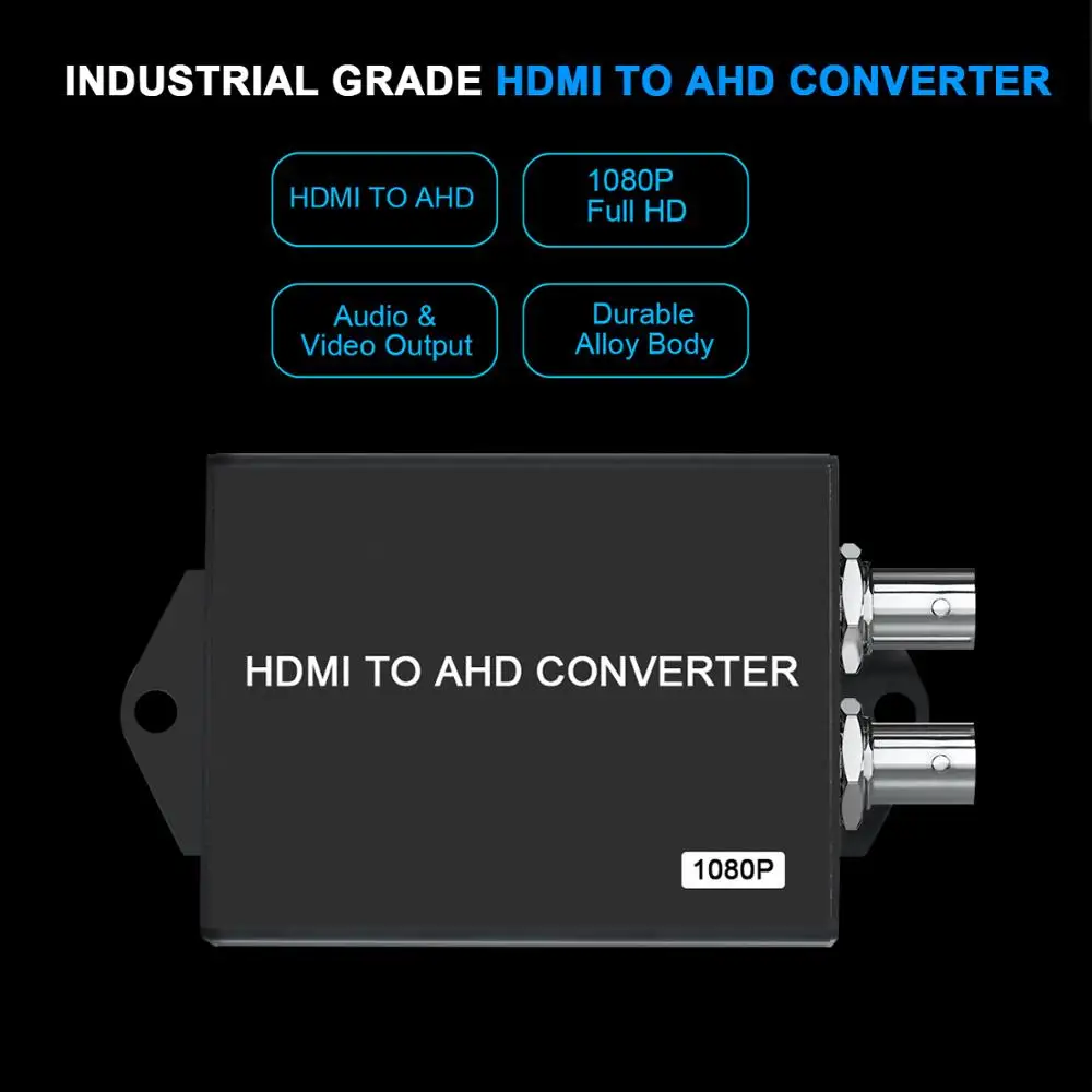  Video converter with 2 CH BNC AHD out port HDMI 1 CH HDMI in port HDMI to AHD video Converter For C