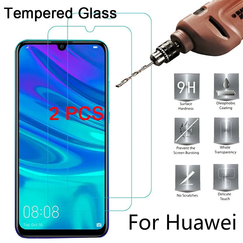 Защитное стекло для Huawei Y6 2019 Y5 Pro 2 шт. протектор экрана Y9 Y7 Prime HD двойное закаленное