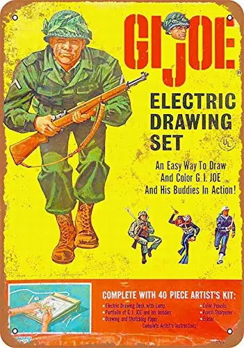 8X12 Metal Sign - 1965 Gi Joe Electric Drawing Set - Retro Wall Decor Home Decor