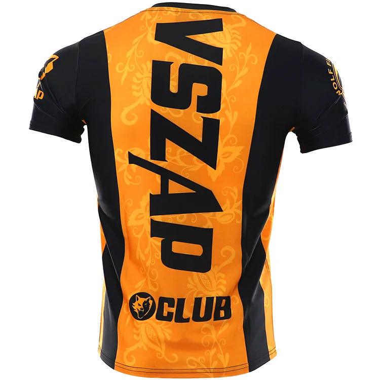 VSZAP Mma Рашгард джиу джитсу фитнес Kick футболка для занятий боксом Муай Тай ММА
