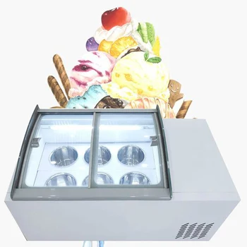 

190W Desktop Selling Commercial display cabinet glass food Freezer manual popsicle showcase ice cream display cabinet