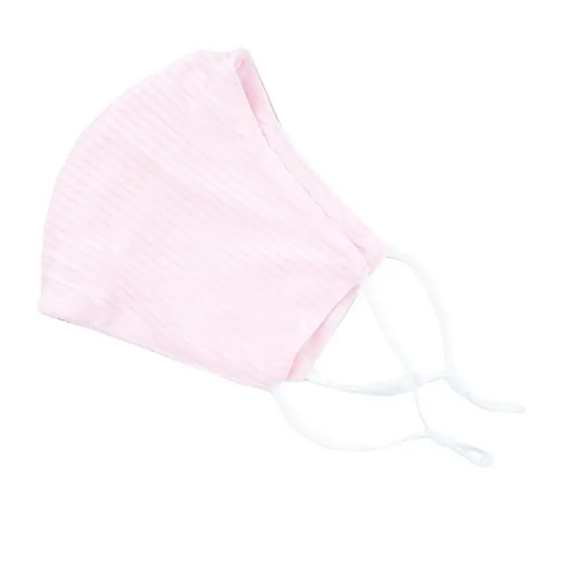 Adult Summer Thin Ice Silk Mouth Mask Solid Color Striped Breathable Sunscreen Dustproof Washable Protective Mouth Cover