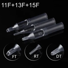 150 шт, высококачественные серые одноразовые наконечники для татуировки, стерильные насадки для татуировки, наконечники 11F/13F/15F, наконечники для татуировки, Иглы для татуировки