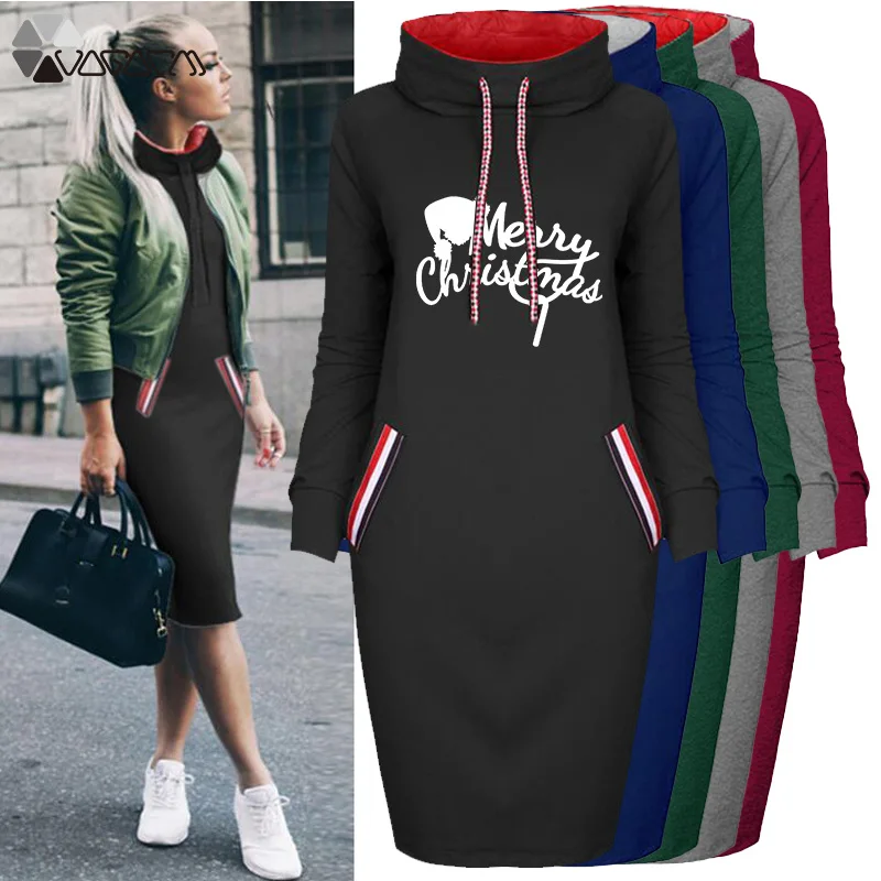 

Women Bodycon Dresses Christmas Print Fake Pocket Turtleneck Autumn Winter Drawstring Harajuku Party Club Slim Ropa Vestidos