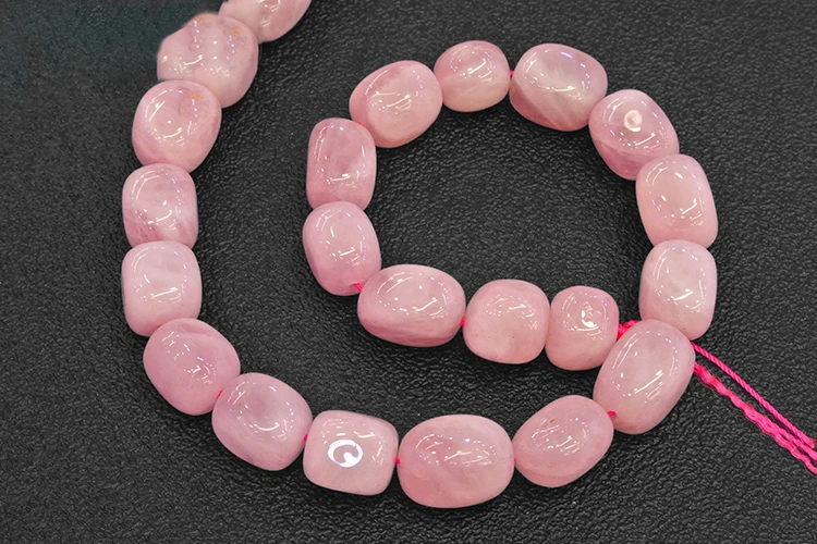 

Natural 12X15mm Potato Madagascar Rose Quartzs Beads Loose DIY Beads For Jewelry Making Beads Accessories 15''