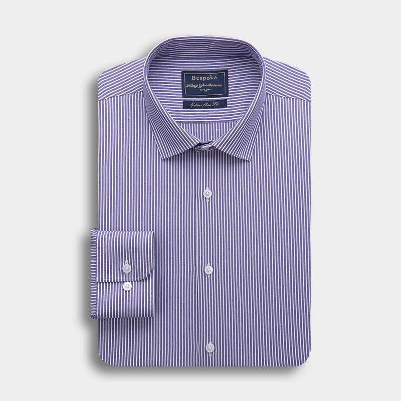 Camisa a rayas hecha medida para hombres, camisas de vestir hechas a medida, a rayas camisa de manga larga 100% de algodón|Trajes a medida| AliExpress