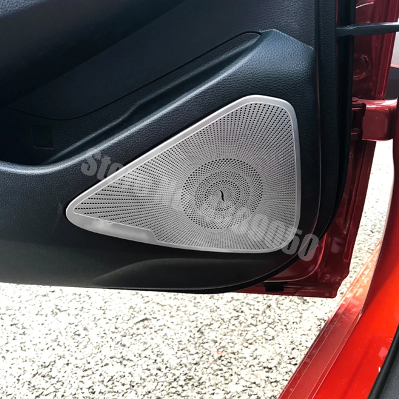 Для Toyota Corolla аксессуары из нержавеющей стали для межкомнатных дверей спикер аудио рога накладка рамка наклейка Стайлинг