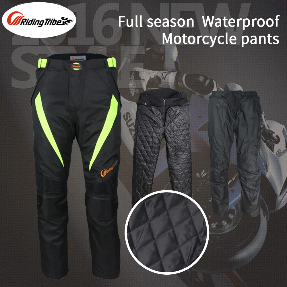 

Motorcycle Pants Summer Winter Riding Reflective Safety Clothing with Detachable Warm/Waterproof Liner and Protective pads HP-08