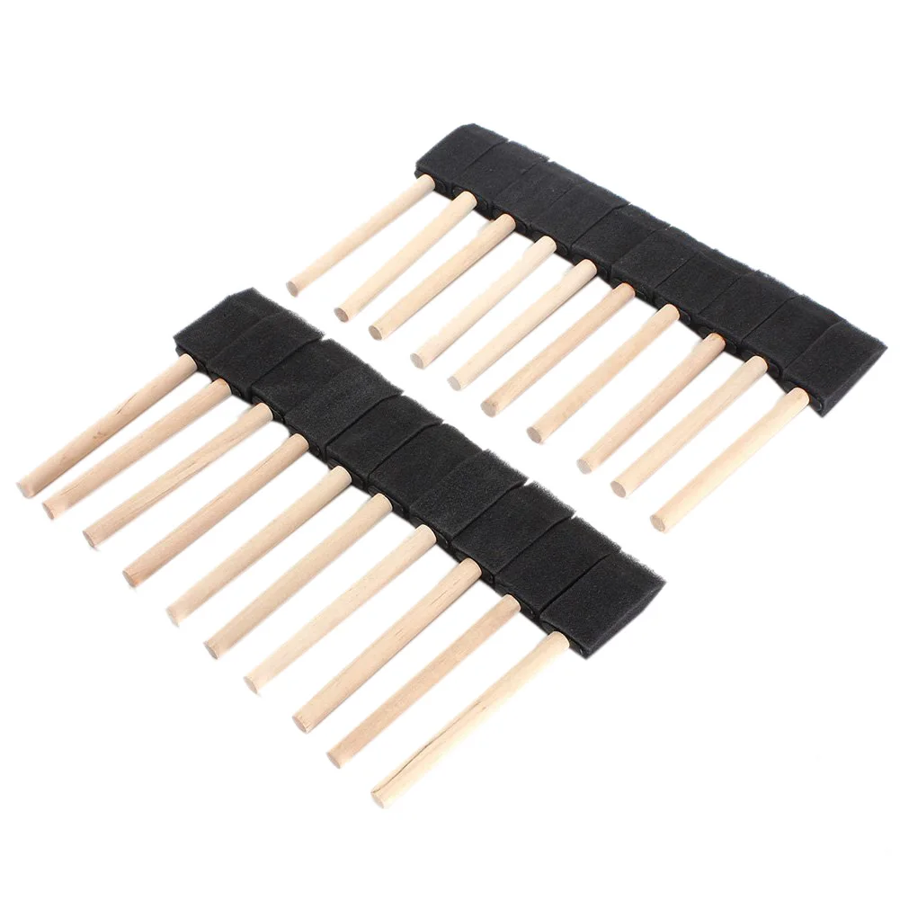 

1-Inch Sponge Wood Brush Paint Set (Value Set 25) - Lightweight, Durable, Suitable for Stains, Varnishes, Handicraft, Artwork