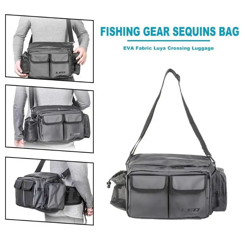 

Multifunction Large Capacity Fishing Bags 11L EVA Waterproof Fabric Diagonal Pockets Dual-use Outdoor Fishing Shoulder Bag