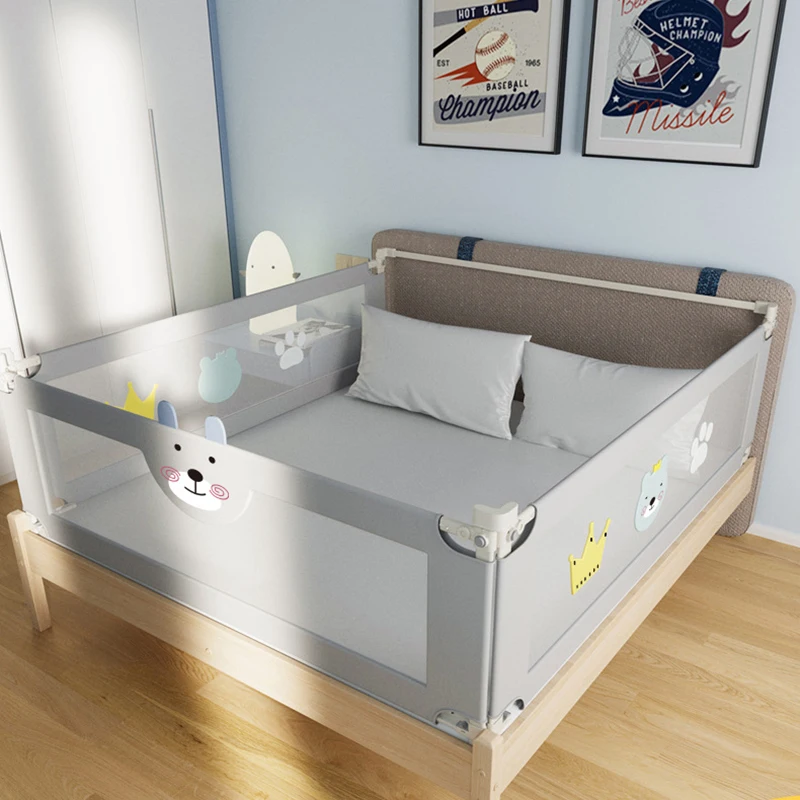 Baby Bed Barrier Fence Safety Rails Guardrail Security Foldable Baby Home Playpen On Bed Fencing Gate Crib Adjustable 1 piece
