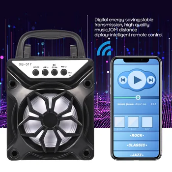 

Portable BT Outdoor Speaker Support TF Card Square Dance Audio Blue