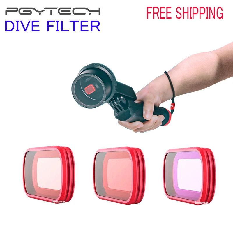 

OSMO POCKET Scuba Diving Lens Filter Red Camera Filter & DJI Osmo Pocket Waterproof Housing Case Accessories PGYTECH