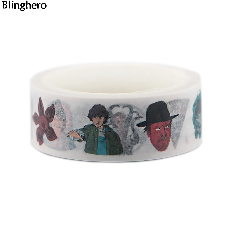 20 шт./лот Blinghero Stranger Things 15 мм X 5 м Cool Васи клейкие ленты маскирующая лента клейкие ленты Diy персонализированные клейкие ленты наклейка BH0009
